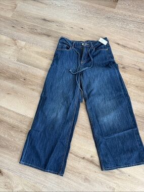 Old Navy Dark Blue Denim Baggy Wide Leg Jeans